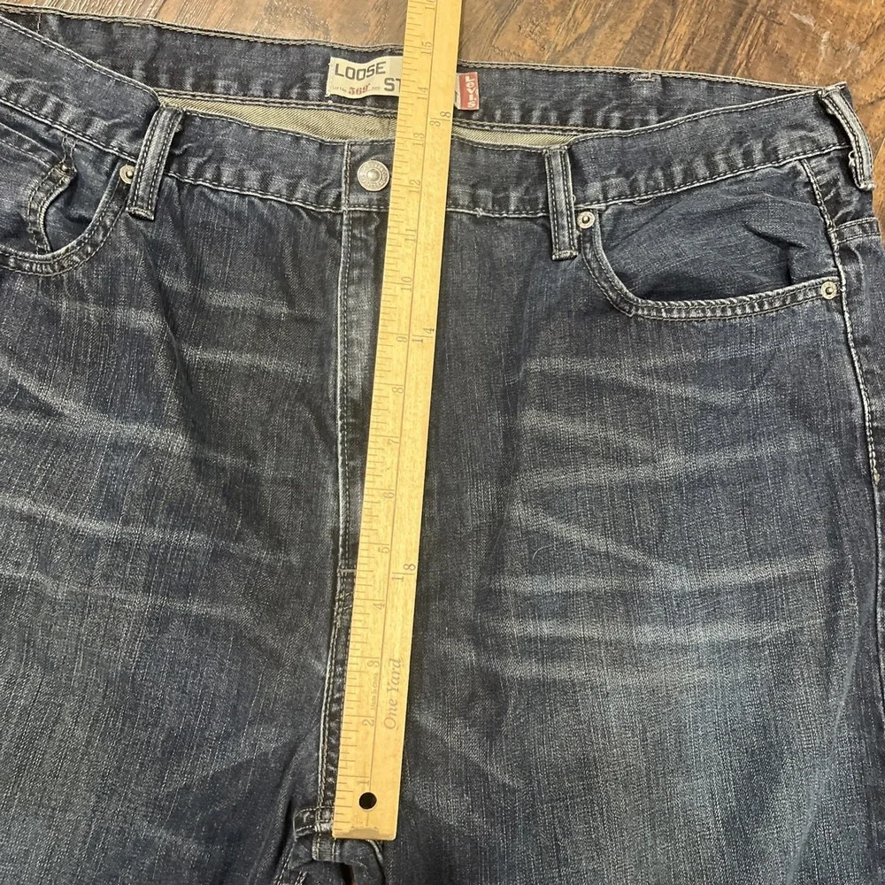 Levi's 569 Loose Straight Jeans Men's 42x30 Dark Wash Denim Relaxed Fit